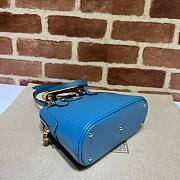 Gucci Diana Mini Tote Bag Blue 20x16x8.5cm - 5