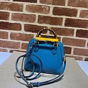 Gucci Diana Mini Tote Bag Blue 20x16x8.5cm - 3