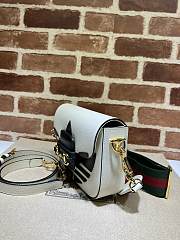 Gucci x Adidas Horsebit 1955 Shoulder Bag White Black 20x14x5cm - 5