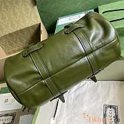 Gucci Small Duffle Bag With Tonal Double G Green 28.5x16x16cm - 5