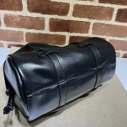 Gucci Small Duffle Bag With Tonal Double G Black 28.5x16x16cm - 6