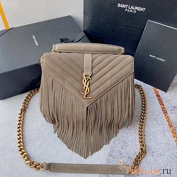 YSL College Medium Chain Gray Bag 24x17x6.5cm