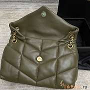 YSL Loulou Puffer Khaki Gold Hardware 29x17x11cm - 4