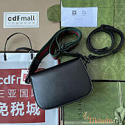 Gucci Horsebit 1955 Small Shoulder Bag Black 20.5x14.5x5cm - 2