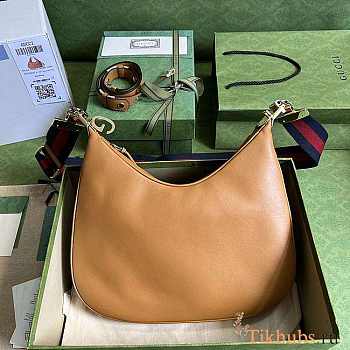 Gucci Attache Large Shoulder Bag Brown 35 x 32 x 6 cm