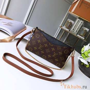 Louis Vuitton LV Pallas Clutch Black 23x13x5cm