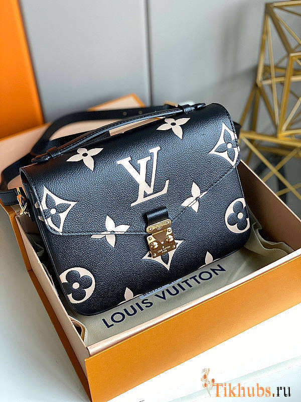 LV Pochette Metis Black and Beige 25x19x7cm - 1