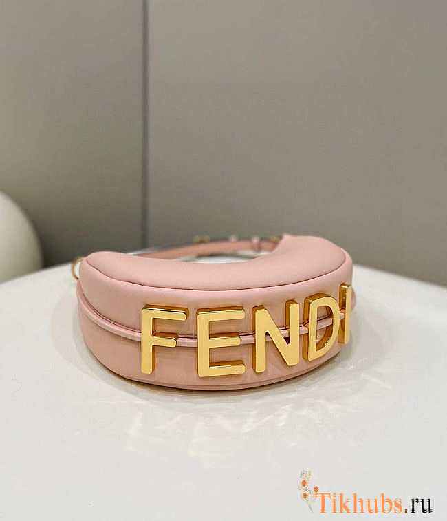 Fendi Fendigraphy Small White leather Bag Pink 29cm - 1