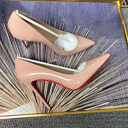 Christian Louboutin Pigalle Leather Pumps Pink Heel 10cm - 1