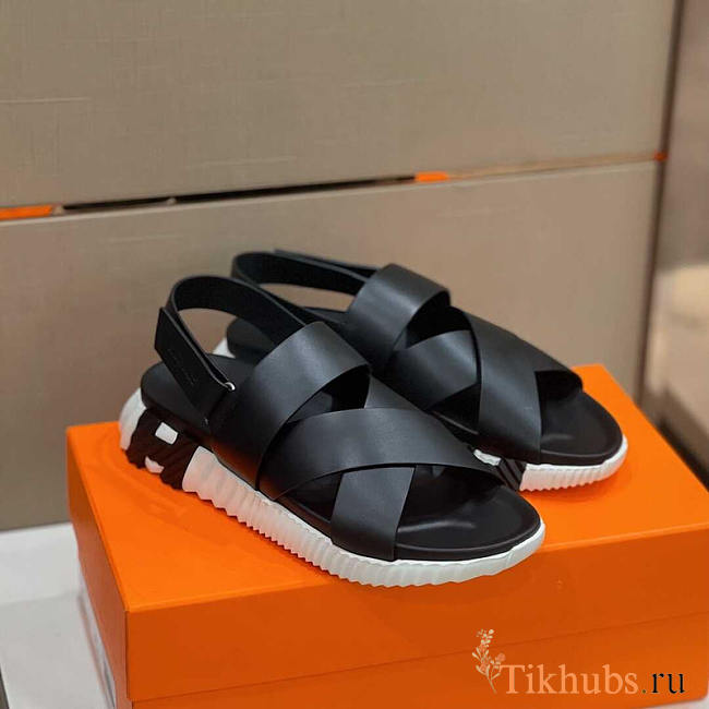 Hermes Electric Sandal Black White - 1