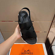 Hermes Electric Sandal Black White - 2