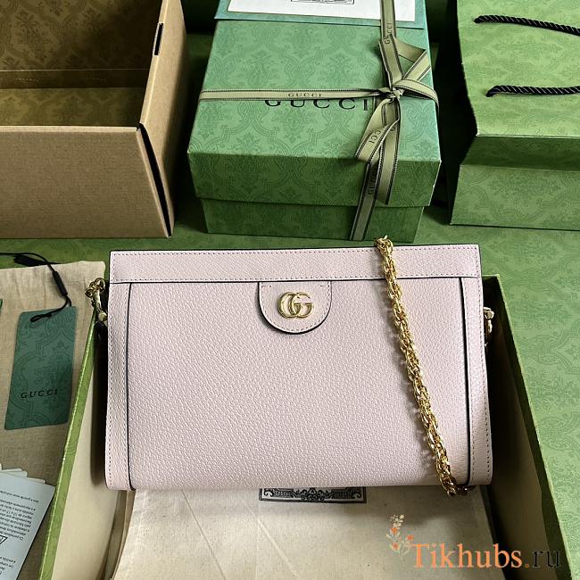 Gucci Ophidia Small Shoulder Bag GG Light Pink 26x17.5x8cm - 1