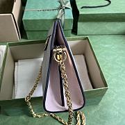 Gucci Ophidia Small Shoulder Bag GG Light Pink 26x17.5x8cm - 5