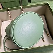 Gucci GG Marmont Matelassé Mini Bucket Bag Green 19x17x10cm - 4