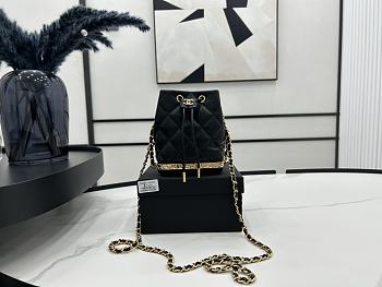 Chanel Mini Bucket Bag Black 15x19x11cm