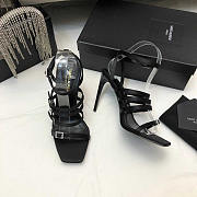 YSL Black Jerry Heeled Sandals 11cm - 1