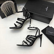 YSL Black Jerry Heeled Sandals 11cm - 4