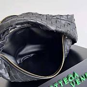 Bottega Veneta Small Jodie Intrecciato Leather Shoulder Bag Black 48x40x16cm - 2