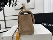 Chanel Mini Flap Bag With Top Handle Brown 20x12x6cm - 5