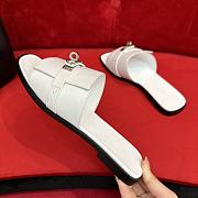 Hermes Giulia Sandal White - 6