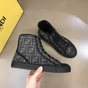 Fendi Domino Canvas Sneakers Black