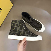 Fendi Domino Canvas Sneakers Brown - 1