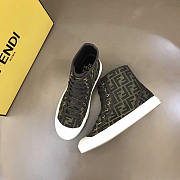 Fendi Domino Canvas Sneakers Brown - 4