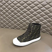 Fendi Domino Canvas Sneakers Brown - 2