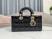 Dior Lady D-joy Black Patent Leather 26x13.5x5.5cm - 1