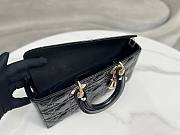 Dior Lady D-joy Black Patent Leather 26x13.5x5.5cm - 5