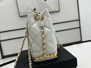 Chanel Mini Bucket Bag White 15x19x11cm - 5