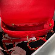 Chanel 23S Small Flap Bag Lambskin Plexi Red 21x14x7cm - 6