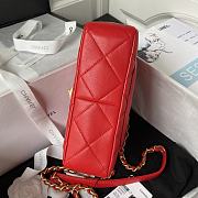 Chanel 23S Small Flap Bag Lambskin Plexi Red 21x14x7cm - 5