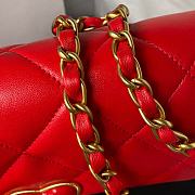 Chanel 23S Small Flap Bag Lambskin Plexi Red 21x14x7cm - 3