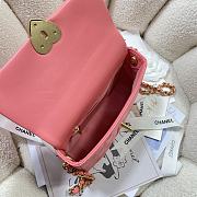 Chanel 23S Small Flap Bag Lambskin Plexi Pink 21x14x7cm - 6