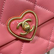 Chanel 23S Small Flap Bag Lambskin Plexi Pink 21x14x7cm - 5