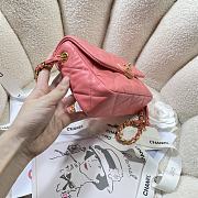 Chanel 23S Small Flap Bag Lambskin Plexi Pink 21x14x7cm - 4