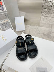 Dior Dioract Sandal Black Saddle Lambskin Leather  - 1