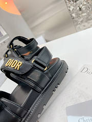 Dior Dioract Sandal Black Saddle Lambskin Leather  - 6