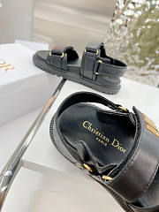 Dior Dioract Sandal Black Saddle Lambskin Leather  - 4