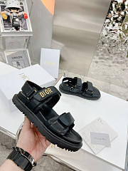 Dior Dioract Sandal Black Saddle Lambskin Leather  - 3