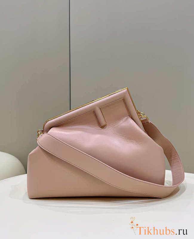 FENDI First Medium Leather Bag Pink Size 32 × 23 × 15 cm - 1