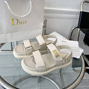 Dior Dioract Sandal White Saddle Lambskin Leather - 6