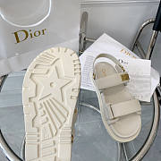 Dior Dioract Sandal White Saddle Lambskin Leather - 2