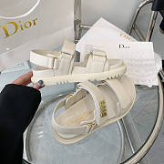 Dior Dioract Sandal White Saddle Lambskin Leather - 3