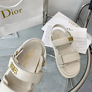 Dior Dioract Sandal White Saddle Lambskin Leather - 4