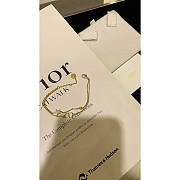 Dior Petit CD Double Bracelet Gold White Crystals - 4