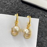 Dior Pearl CD Earings In Gold - 4