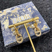 Dior Pearl CD Earings In Gold - 2