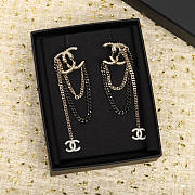 Chanel CC Diamond Tassel Earrings - 1